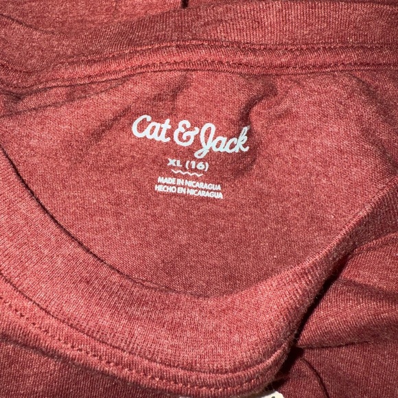 Kids Maroon Bear Graphic T-Shirt - Picture 3 of 3